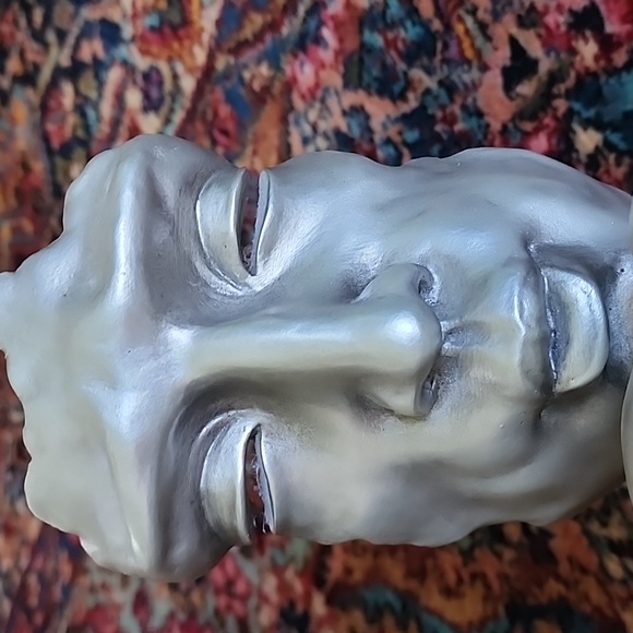 Silver Abstract Face Sculpture - Picture 8 of 10